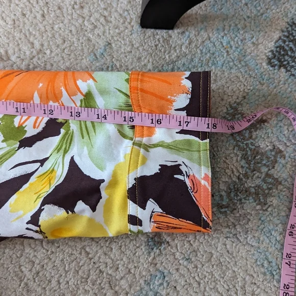 Coldwater Creek 16 Jacket Vibrant Orange Yellow Floral - Picture 11 of 12